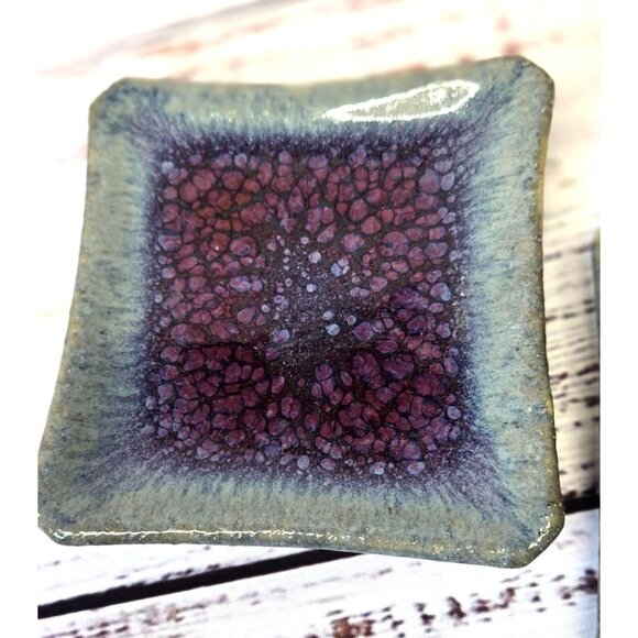 VTG stoneware/clay Drink Coasters trinket dish Handcrafted Home Décor Boho chic - Picture 5 of 9